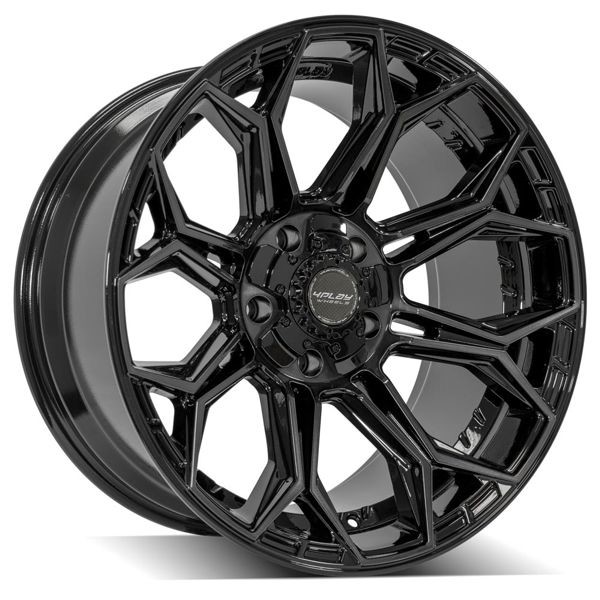 4Play Wheels 4P83 Brushed Black 22x10 -18mm Offset 5x127 (5x5),5x139.7 (5x5.5)