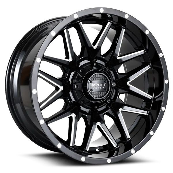 Impact Offroad Wheels 819 Gloss Black Milled 20x10 -12mm Offset 6x135,6x139.7 (6x5.5)