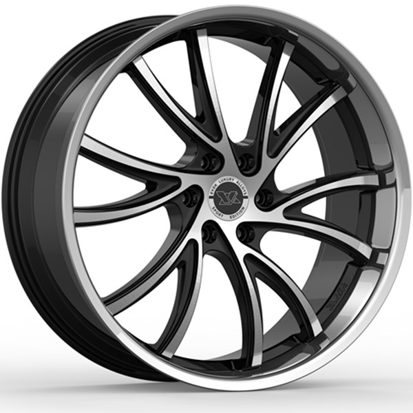 Evok Wheels EV03 Gloss Black Machined with SS Lip 26x10 25mm Offset 6x139.7 (6x5.5)