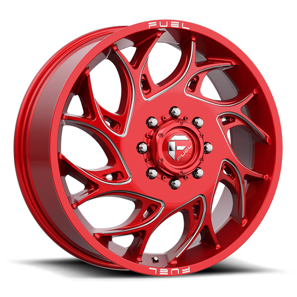 Fuel Offroad Dually Front D742 Runner Dually - Candy Red Milled | 22x8.25 105mm | 8x165.1 (8x6.5)