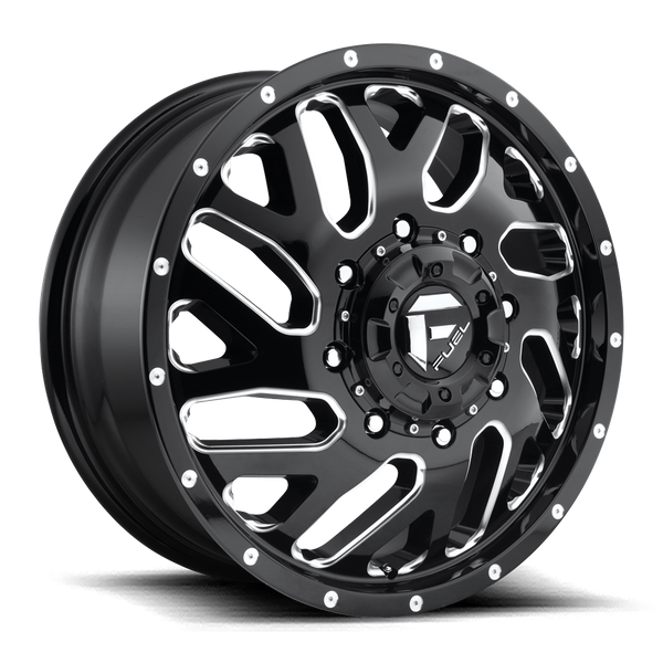 Fuel Offroad Dually Front D581 Triton Dually - Gloss Black Milled | 20x8.25 105mm | 8x165.1 (8x6.5)
