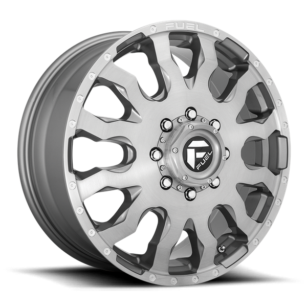 Fuel Offroad Dually Front D693 Blitz Dually - Brushed Gun Metal | 20x8.25 105mm | 8x165.1 (8x6.5)