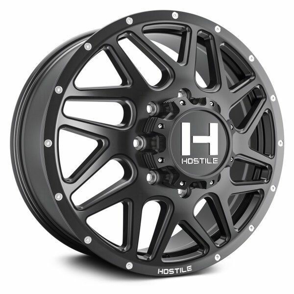 Hostile Dually Front H401 Sprocket Dually - Asphalt | 20x8.25 123mm | 8x165.1 (8x6.5)