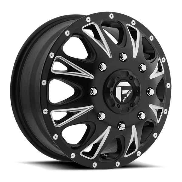 Fuel Offroad Dually Front D513 Throttle Dually - Matte Black Milled | 17x6.5 129mm | 8x210
