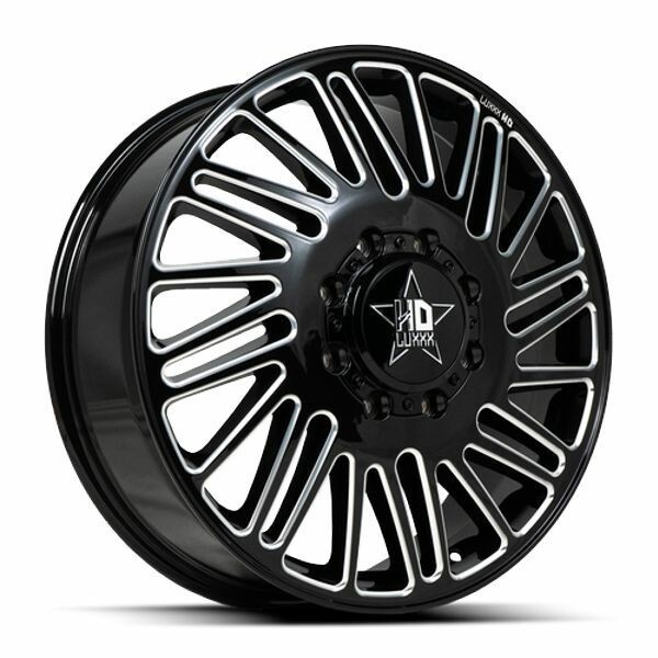 Luxxx HD Offroad & HD Pro Dually Front LHD19 Dually - Gloss Black Milled | 20x8.25 115mm | 8x165.1 (8x6.5)