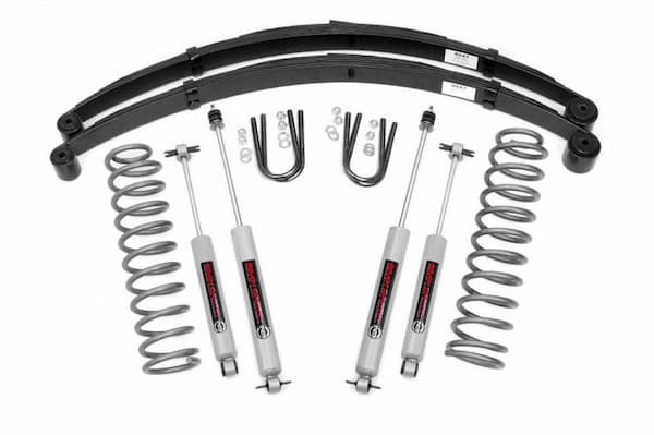 Rough Country | 84-01 Jeep Cherokee XJ 2WD-4WD 3 | Inch Lift Kit RR Springs