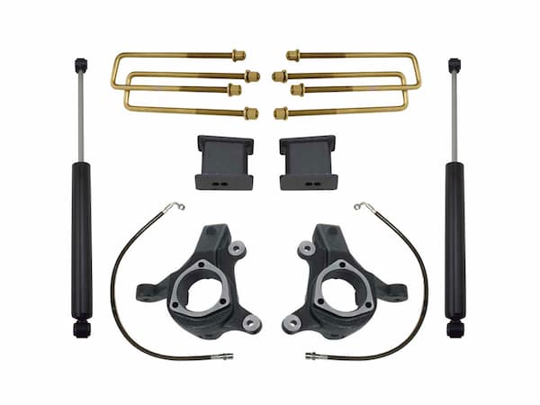 MaxTrac | 07-16 Chevy-GMC Silverado 1500-Sierra 1500 2WD with | Cast Steel Susp. 3in-1in Spindle Lift Kit with MaxTrac Shocks