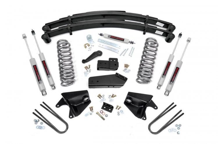 Rough Country | 80-96 Ford Bronco 4WD 4 Inch | Lift Kit Rear Springs