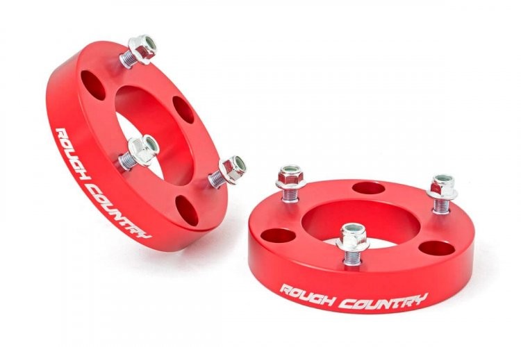 Rough Country | 04-21 Nissan Titan 2WD-4WD 2 Inch | Leveling Kit Red Spacers