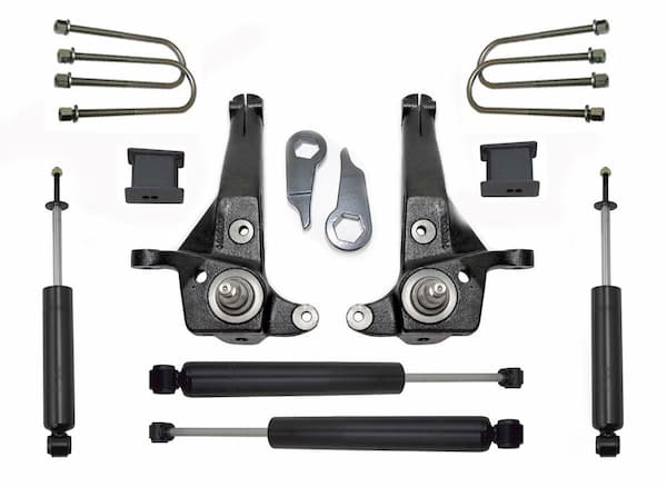 MaxTrac | 98-09 Ford Ranger 2WD with Torsion Bar | Susp. (Non Stabilitrak) 5in-3in Spindle Lift Kit