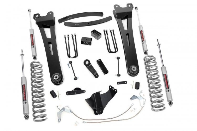 Rough Country 08-10 Ford Super Duty 4WD 6 Inch Lift Kit Gas Radius Arm