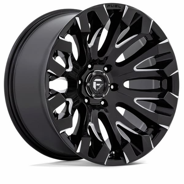 Fuel Offroad Wheels Quake D828 Gloss Black Milled 20x10 -18mm Offset 8x165.1 (8x6.5)