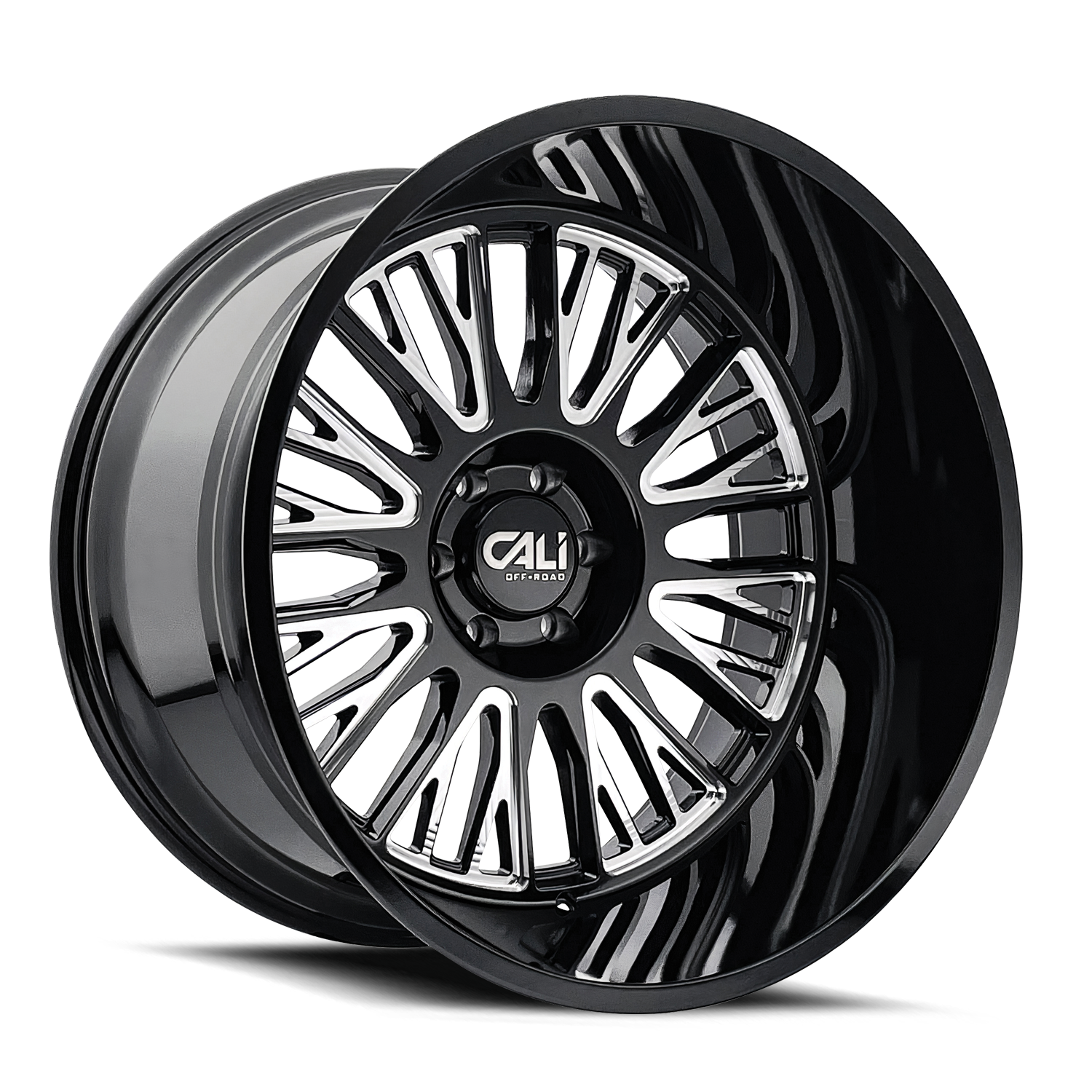 Cali Offroad Wheels Vertex 9116 Gloss Black Milled Spokes 22x12 -44mm Offset 6x139.7 (6x5.5)