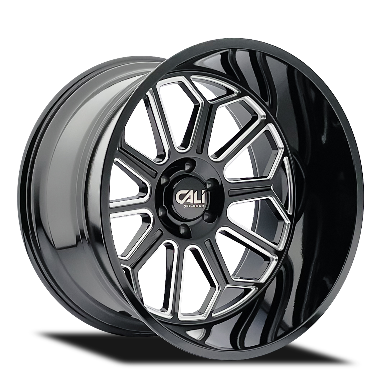 Cali Offroad Wheels Auburn 9117 Gloss Black Milled Spokes 24x14 -76mm Offset 8x180