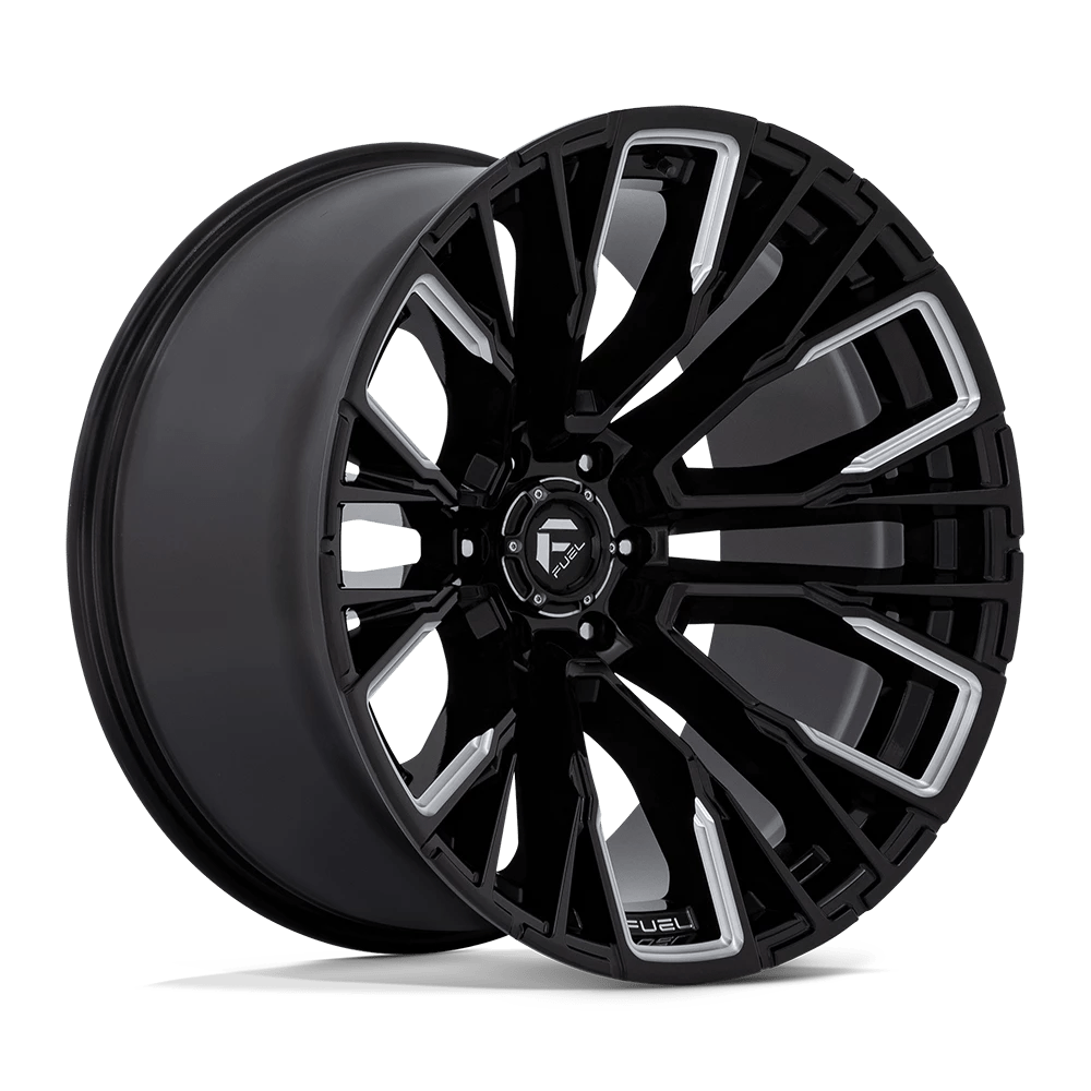 Fuel Offroad Wheels Rebar D849 Gloss Black Milled 22x12 -44mm Offset 6x135