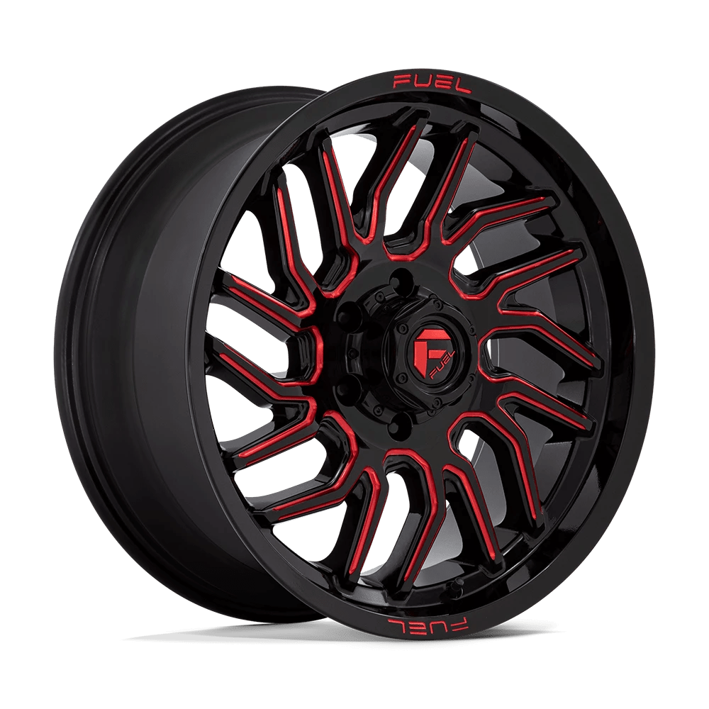Fuel Offroad Wheels Hurricane D808 Gloss Black Milled Red Tint 20x9 20mm Offset 6x139.7 (6x5.5)