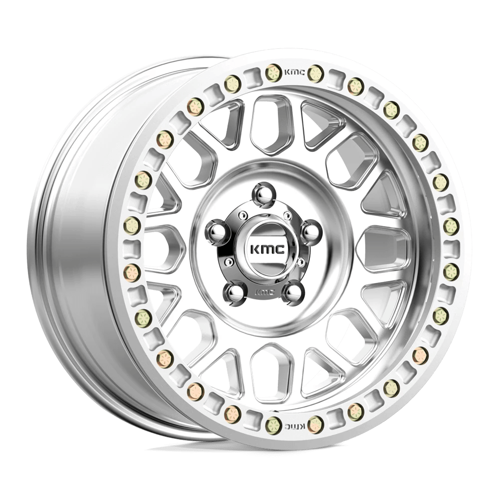 KMC True Beadlock Wheels Grenade KM234 Machined 20x9 -12mm Offset 5x127 (5x5)