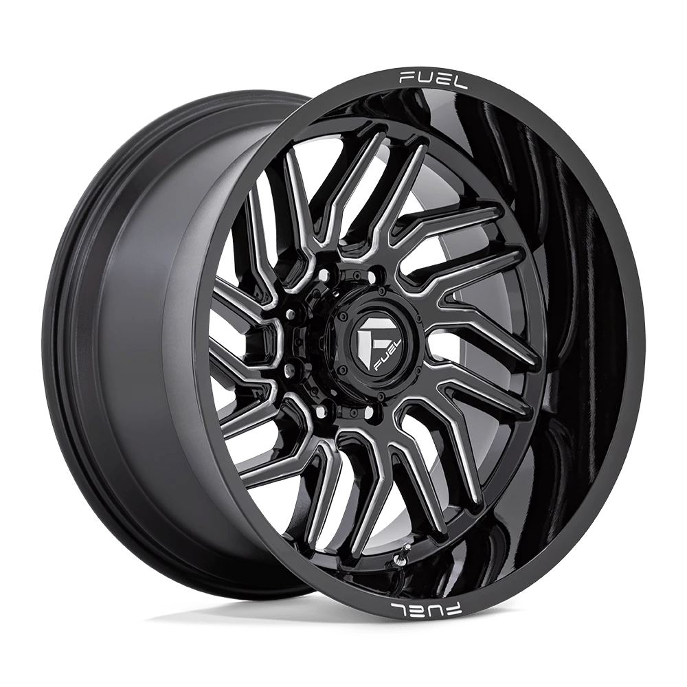 Fuel Offroad Wheels Hurricane D807 Gloss Black Milled 20x9 1mm Offset 8x180