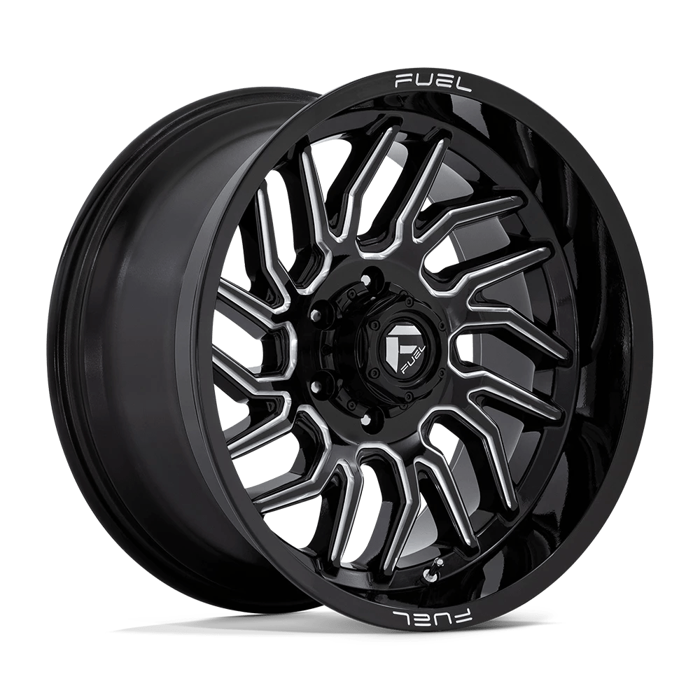 Fuel Offroad Wheels Hurricane D807 Gloss Black Milled 20x10 -18mm Offset 6x139.7 (6x5.5)