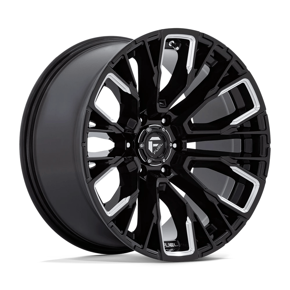 Fuel Offroad Wheels Rebar D849 Gloss Black Milled 20x10 -18mm Offset 6x135