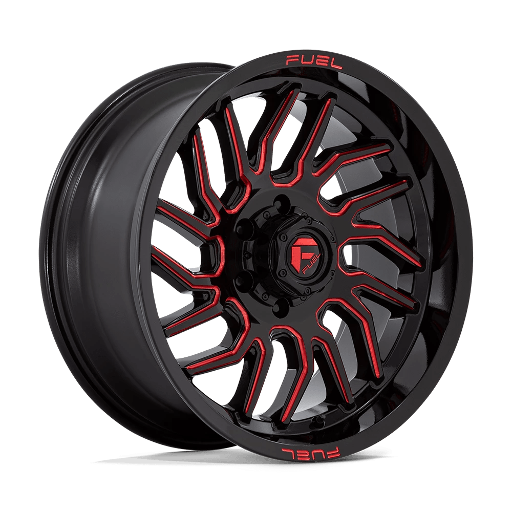 Fuel Offroad Wheels Hurricane D808 Gloss Black Milled Red Tint 20x9 1mm Offset 6x139.7 (6x5.5)