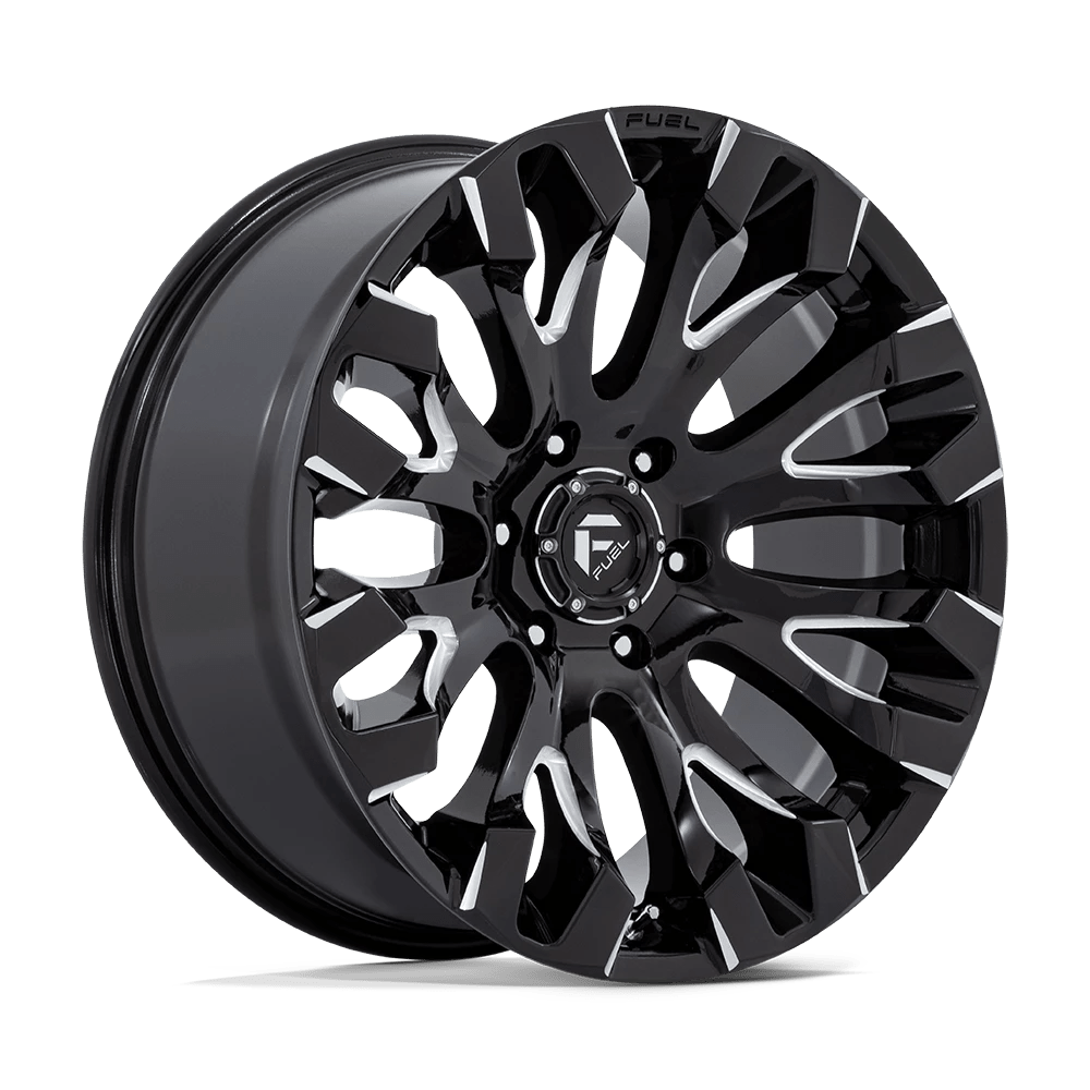 Fuel Offroad Wheels Quake D828 Gloss Black Milled 20x9 1mm Offset 6x139.7 (6x5.5)