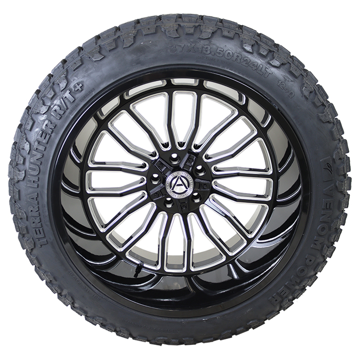 Artem Offroad A204 DIV Gloss Black Milled Venom Power Terra Hunter R/T Plus