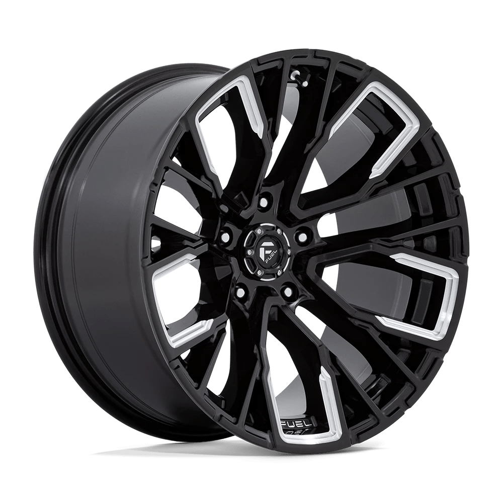 Fuel Offroad Wheels Rebar D849 Gloss Black Milled 20x10 -18mm Offset 5x127 (5x5)