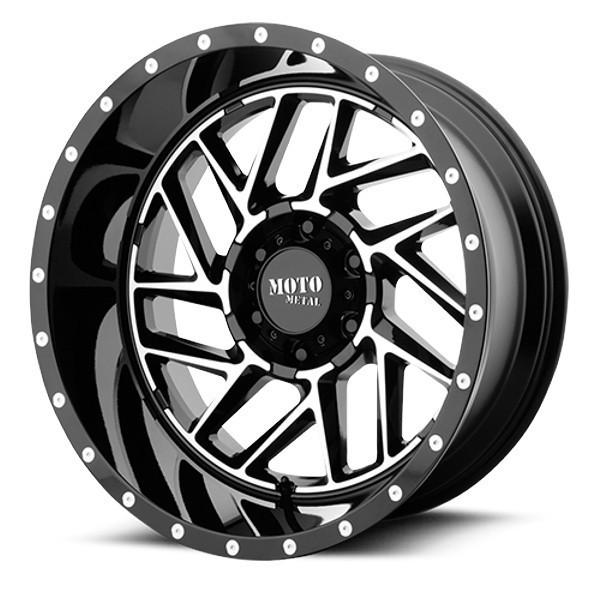 Moto Metal Wheels Breakout MO985 Gloss Black Machined 20x10 -18mm Offset 6x139.7 (6x5.5)