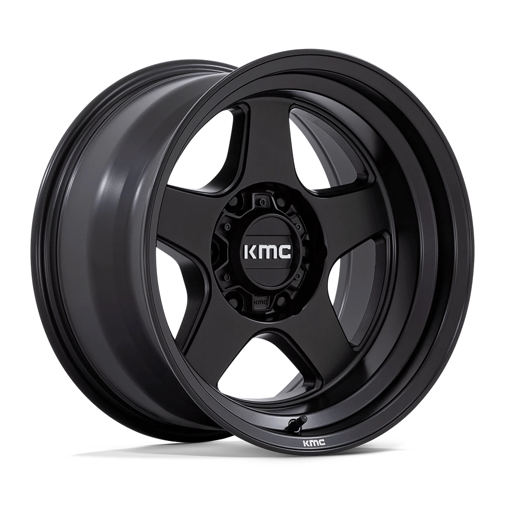 KMC Wheels Lobo KM728 Matte Black 17x9 -38mm Offset 5x127 (5x5) 2007-2026 Jeep Wrangler / Gladiator