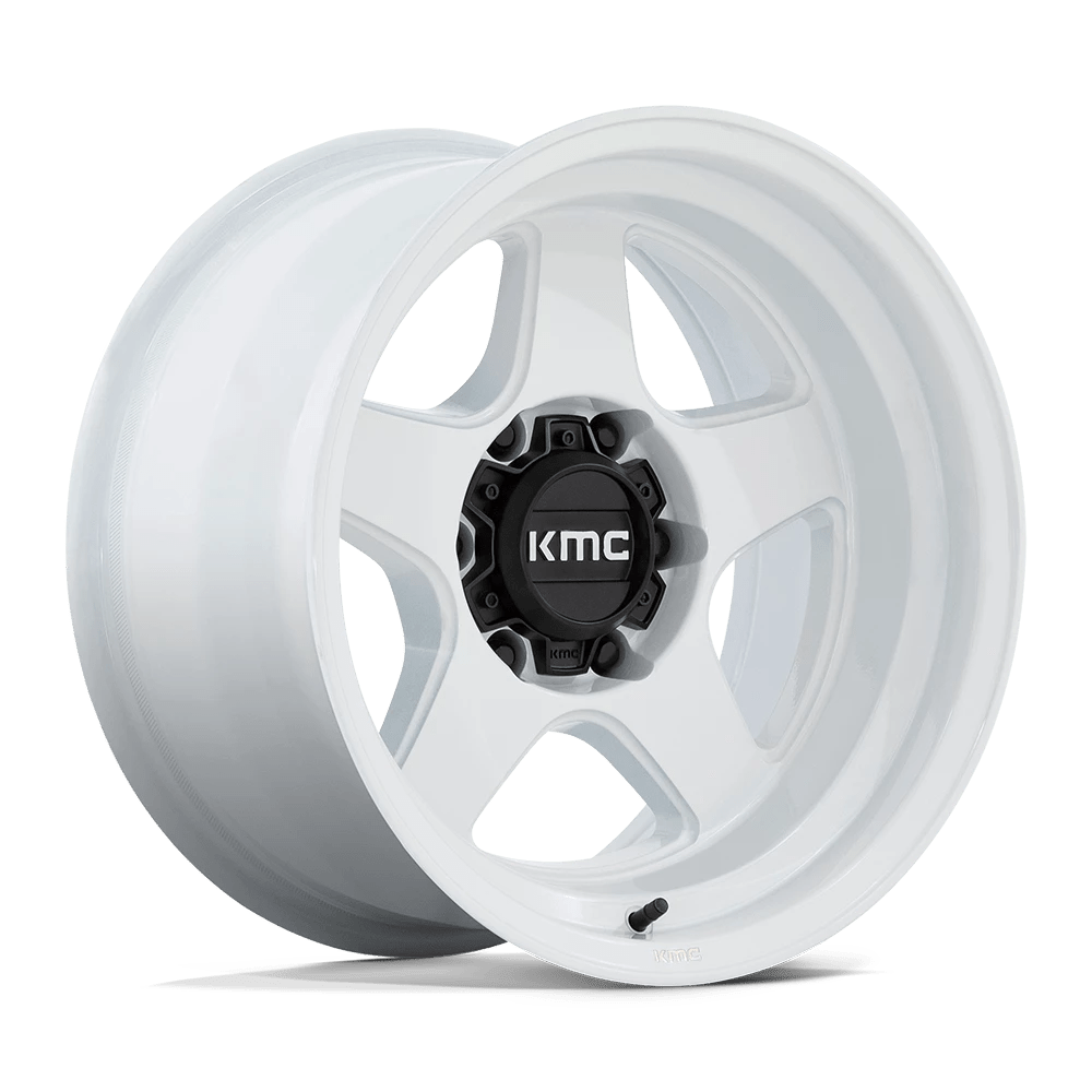 KMC Wheels Lobo KM728 Gloss White 17x8.5 18mm Offset 6x139.7 (6x5.5)