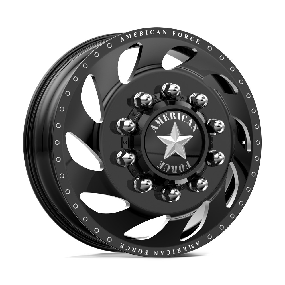 American Force Dually Front F08 Flow - Gloss Black Milled | 26x8.25 6mm | 8x165.1 (8x6.5)