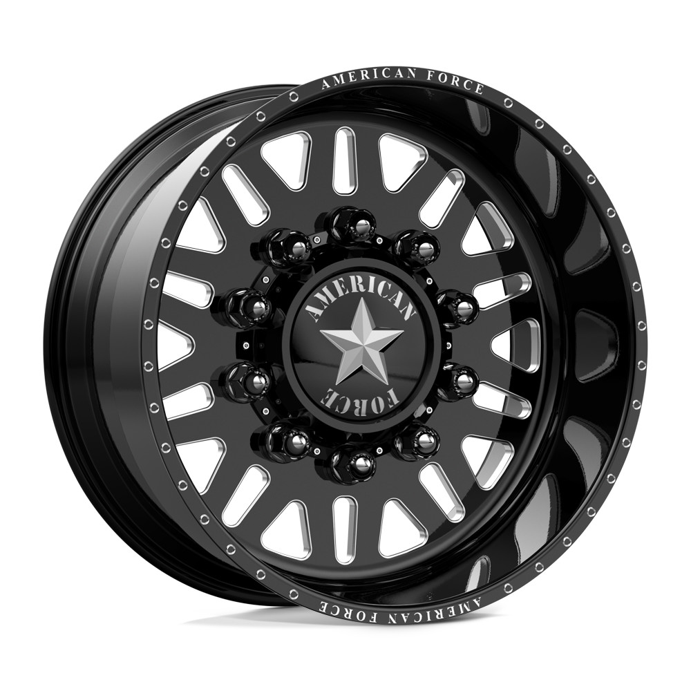 American Force Dually Front 609 Liberty SD - Gloss Black Milled | 26x16 -101mm | 8x165.1 (8x6.5)
