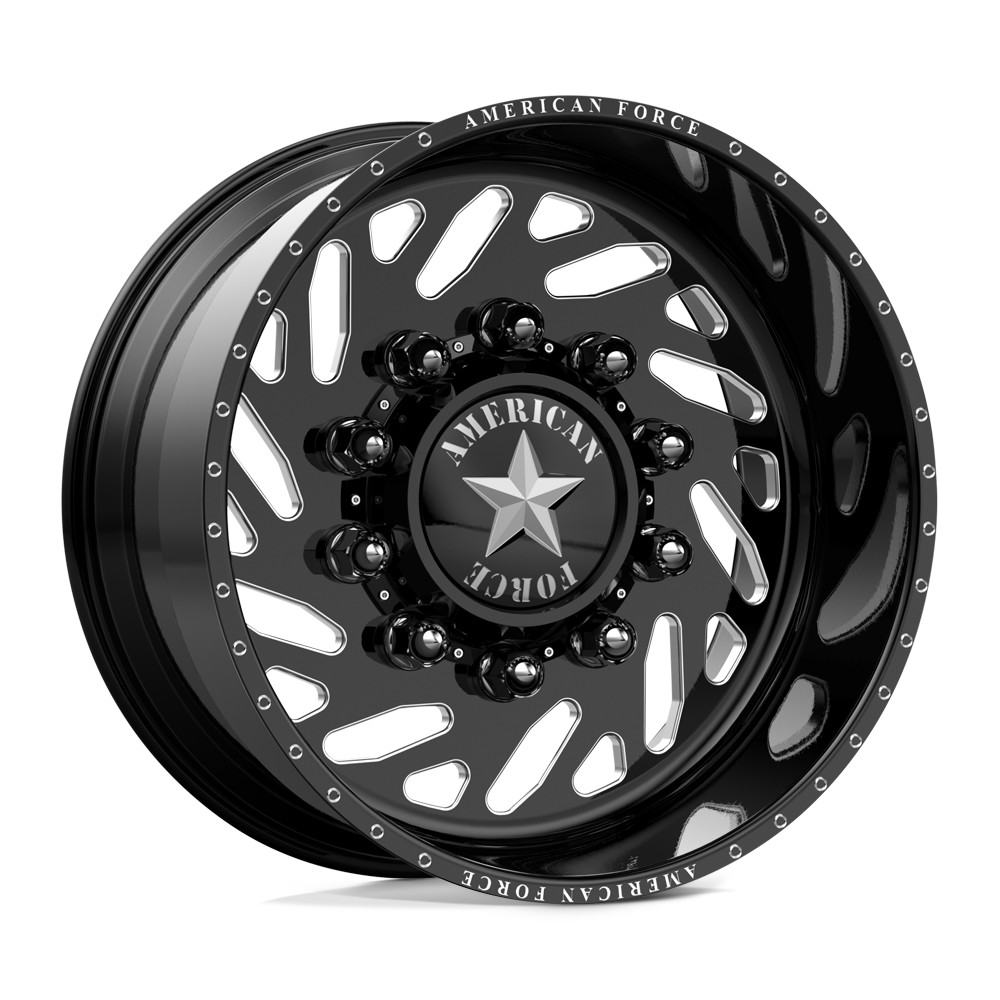 American Force Dually Front 6F07 Trek SD - Gloss Black Milled | 26x16 -101mm | 10x225