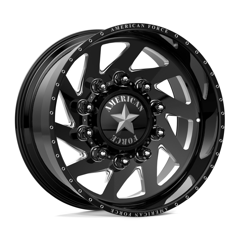 American Force Dually Front 7H90 Tempest CCSD - Gloss Black Milled | 22x14 -73mm | 8x165.1 (8x6.5)