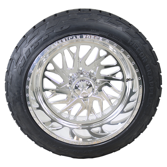 American Force H38 Nova Polished Nitto Recon Grappler A/T