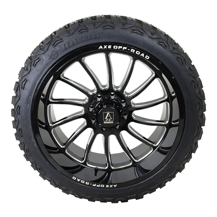 AXE Offroad Chronus Gloss Black Milled Haida M/T