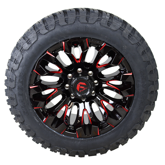 Fuel D829 Quake Gloss Black Red Tint Gerneral Grabber X3