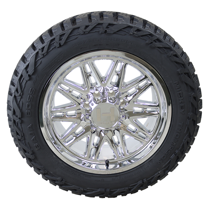 Hostile H126 Maniac Chrome Mickey Thompson Baja Boss A/T