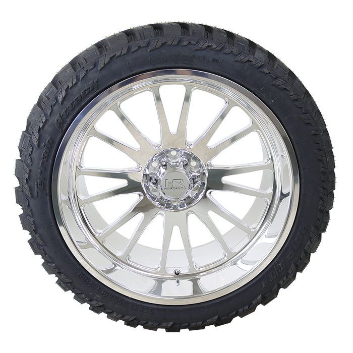 Hardrock Forged H908 Polished AMP Terrain Attack M/T