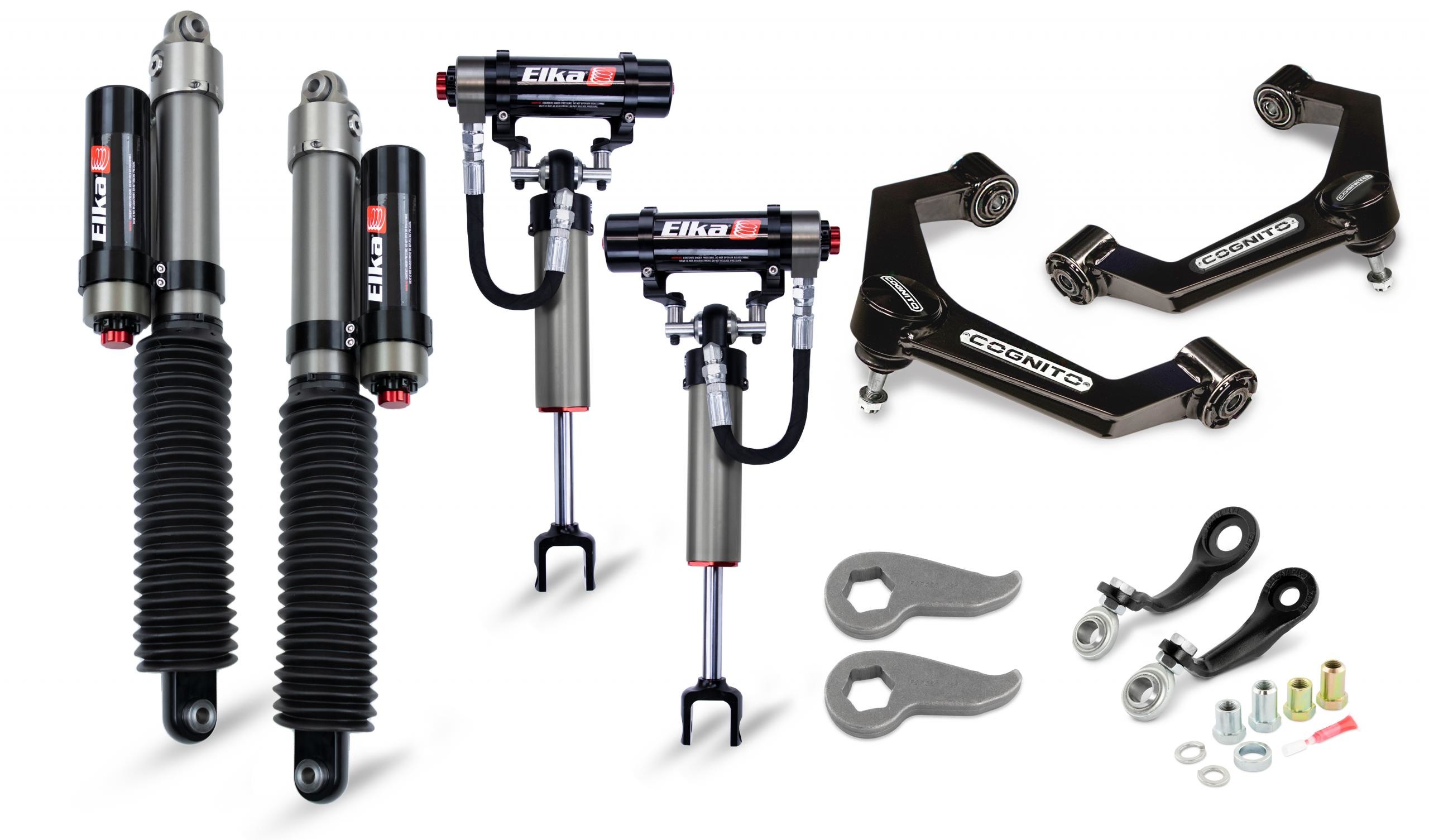 Cognito | 3-Inch Elite Leveling Kit Elka 2.5 Reservoir | shocks 20-22 Silverado-Sierra 2500-3500 2WD-4WD Trucks
