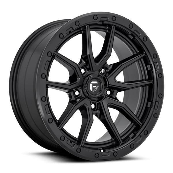 Fuel Offroad Wheels Rebel D679 Matte Black 17x9 1mm Offset 5x127 (5x5) 2007-2026 Jeep Wrangler / Gladiator