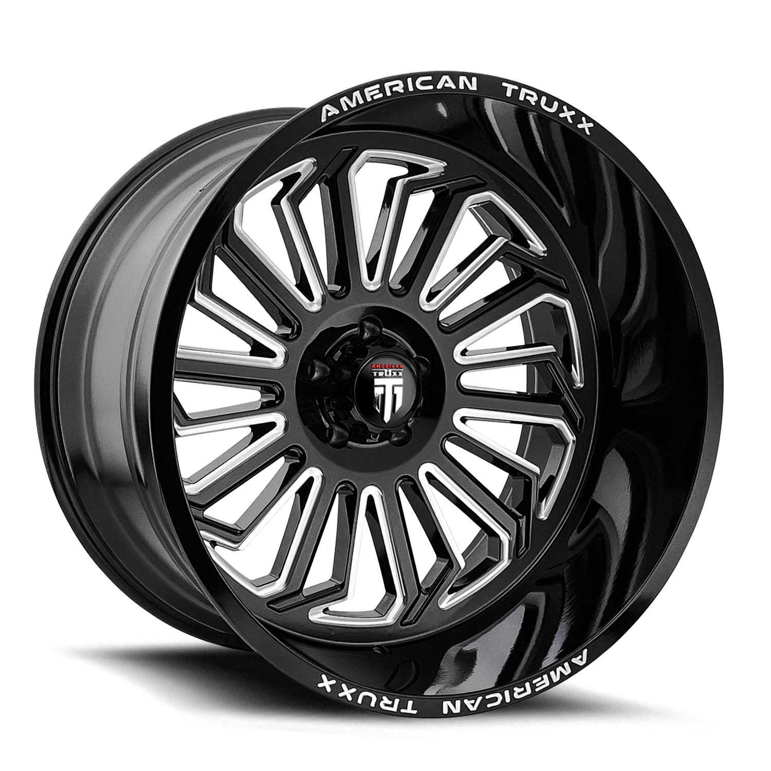 American Truxx Wheels Butcher AT1916 Black Milled 22x12 -51mm Offset 5x139.7 (5x5.5)
