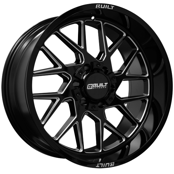 Built Offroad Wheels BTO-3 Gloss Black Double Milled 20x10 -19mm Offset 5x127 (5x5),5x139.7 (5x5.5)
