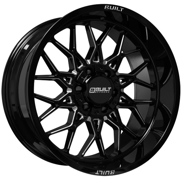 Built Offroad Wheels BTO-2 Gloss Black Double Milled 22x10 -19mm Offset 6x135,6x139.7 (6x5.5)