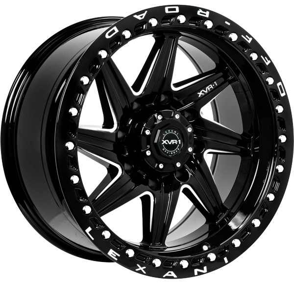 XVR-1 Offroad Wheels Karma LO105 Gloss Black Milled 20x10 -18mm Offset 8x170