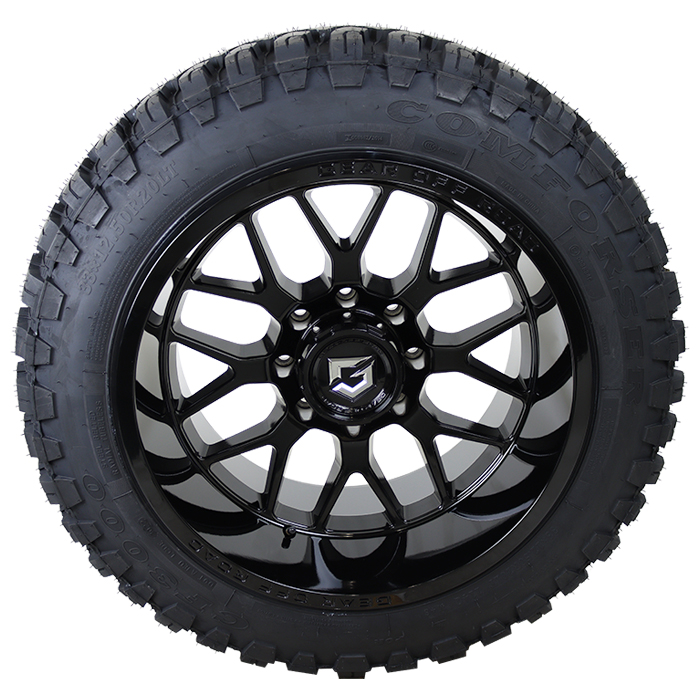 Gear Offroad 763B Raid Gloss Black Comforser CF3000 M/T