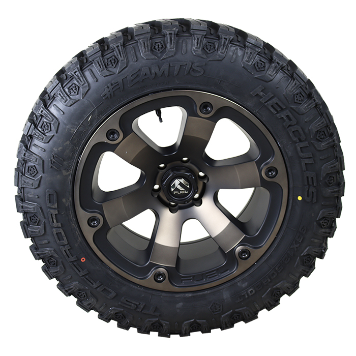 Fuel D564 Beast Matte Black Machined Dark Tint Hercules TIS Offroad TT1