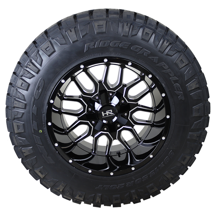Hardrock Offroad H709 Commander Gloss Black Milled Nitto Ridge Grappler