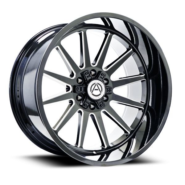Artem Offroad Wheels Seneca A203 Gloss Black Milled 24x12 -44mm Offset 6x135,6x139.7 (6x5.5)
